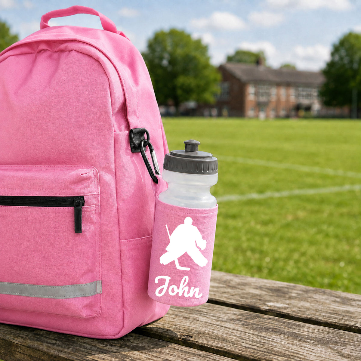Baby Pink Water Bottle & Holder