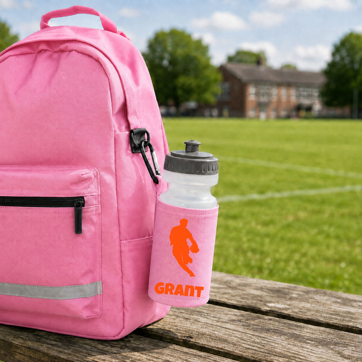 Baby Pink Water Bottle & Holder