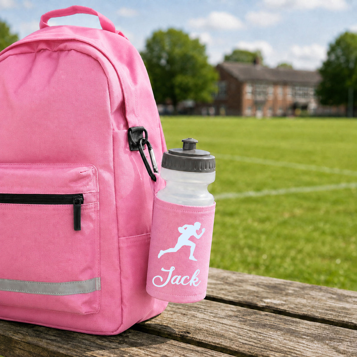 Baby Pink Water Bottle & Holder