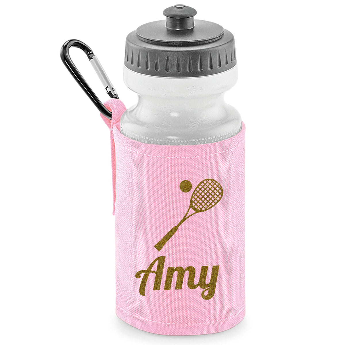 Baby Pink Water Bottle & Holder