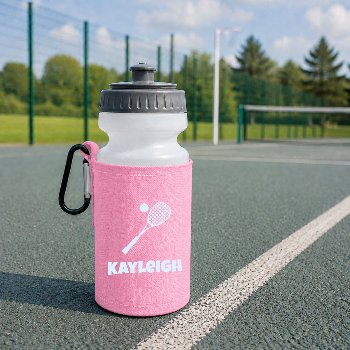 Baby Pink Water Bottle & Holder