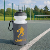 Grey Water Bottle & Holder