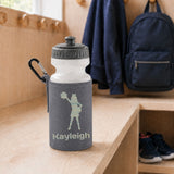 Grey Water Bottle & Holder