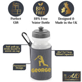 Grey Water Bottle & Holder