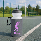 Grey Water Bottle & Holder
