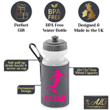 Grey Water Bottle & Holder