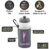 Grey Water Bottle & Holder
