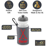 Grey Water Bottle & Holder