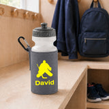 Grey Water Bottle & Holder