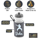 Grey Water Bottle & Holder