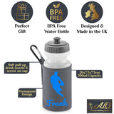 Grey Water Bottle & Holder