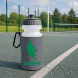 Grey Water Bottle & Holder