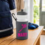 Grey Water Bottle & Holder