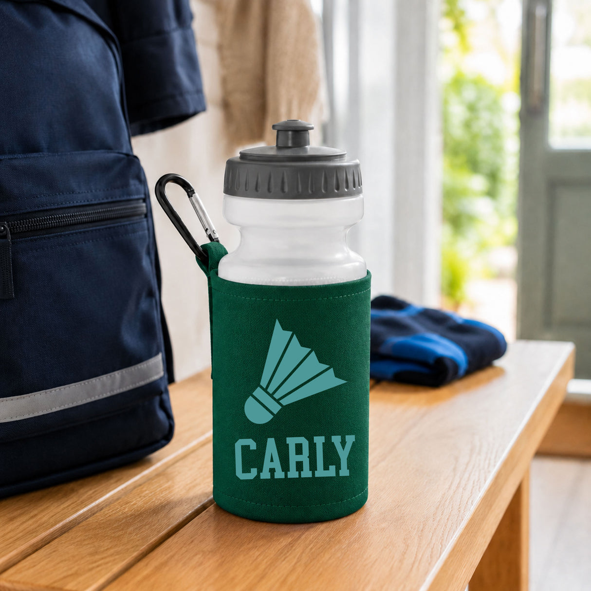 Bottle Green Water Bottle & Holder