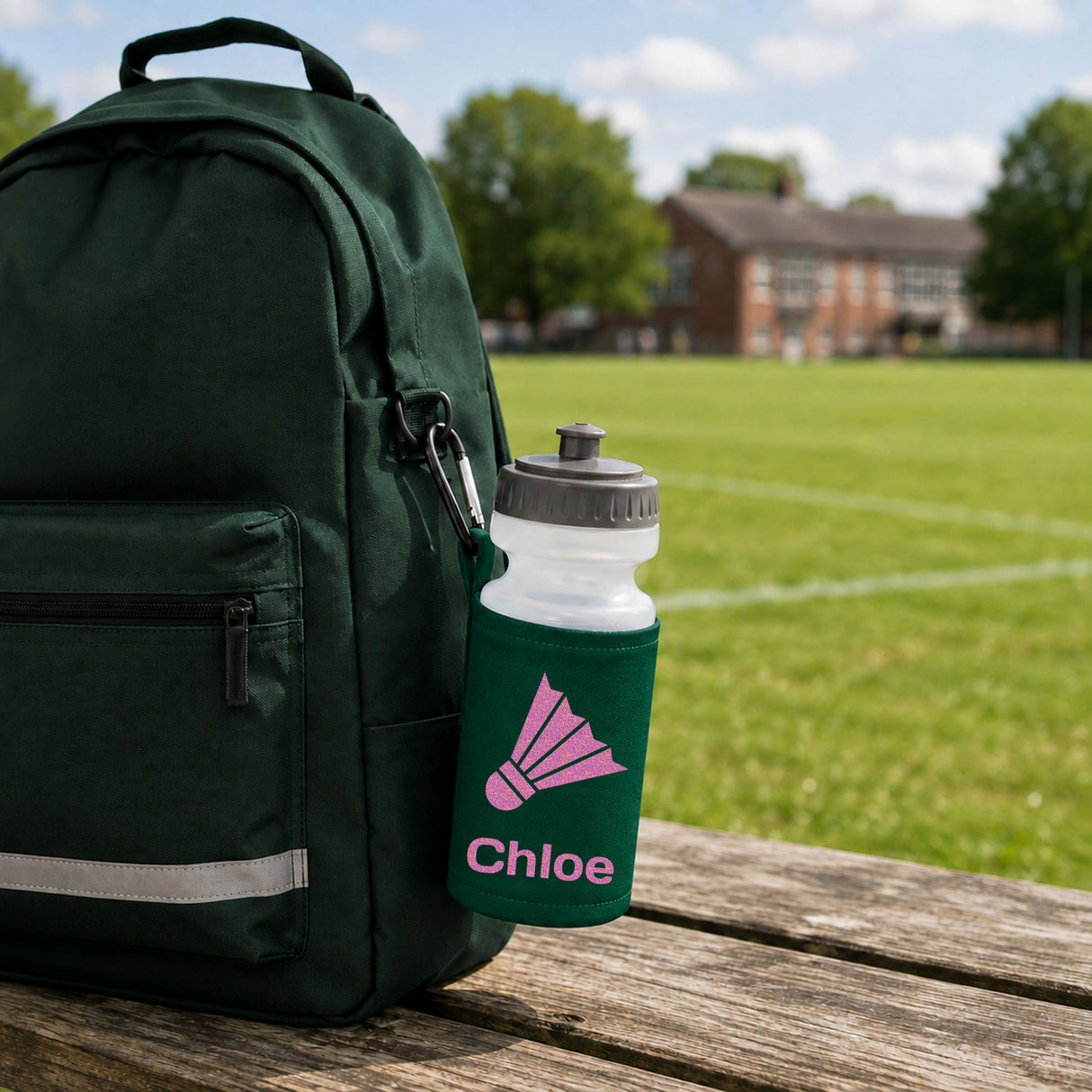Bottle Green Water Bottle & Holder