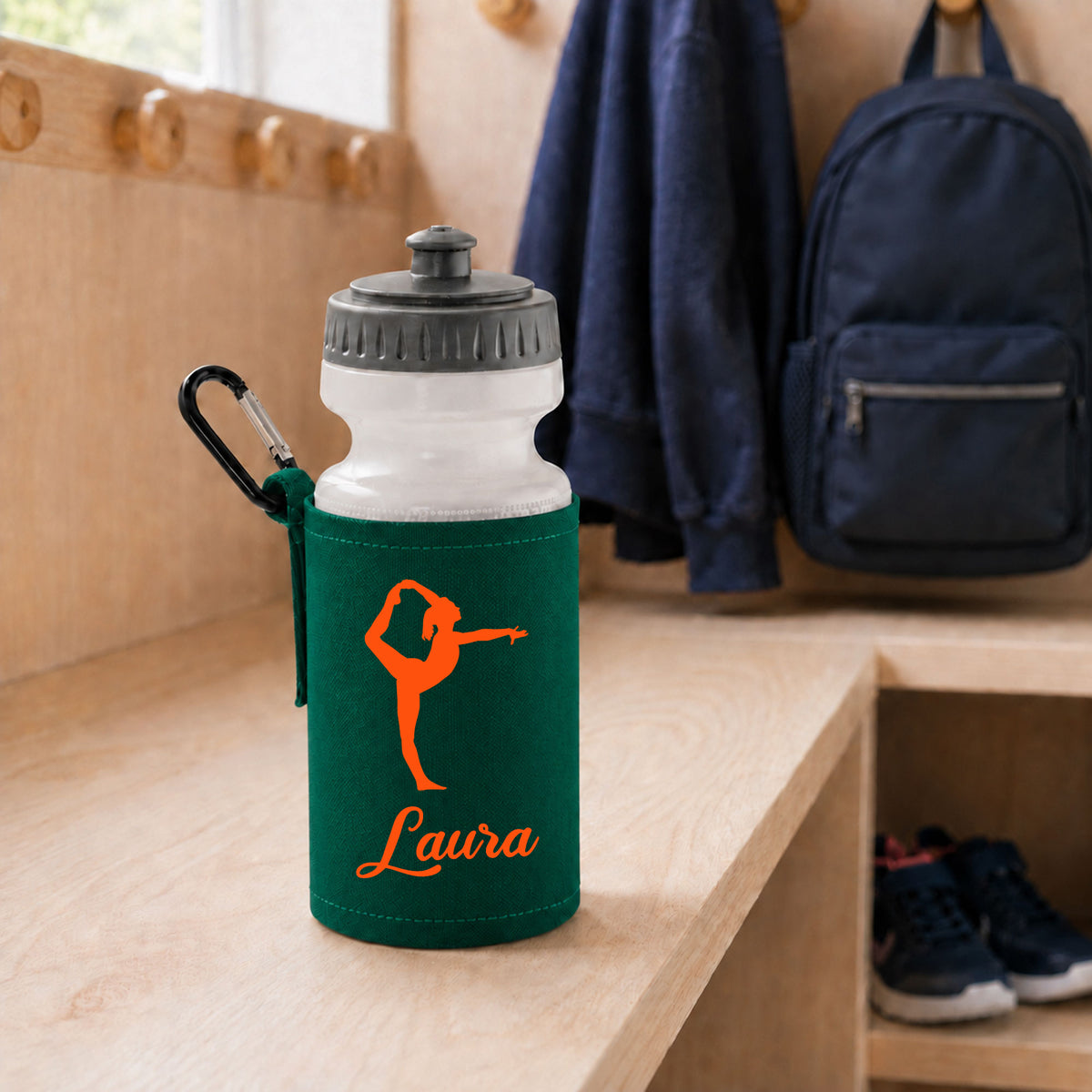 Bottle Green Water Bottle & Holder