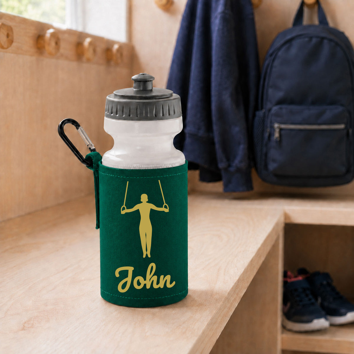 Bottle Green Water Bottle & Holder