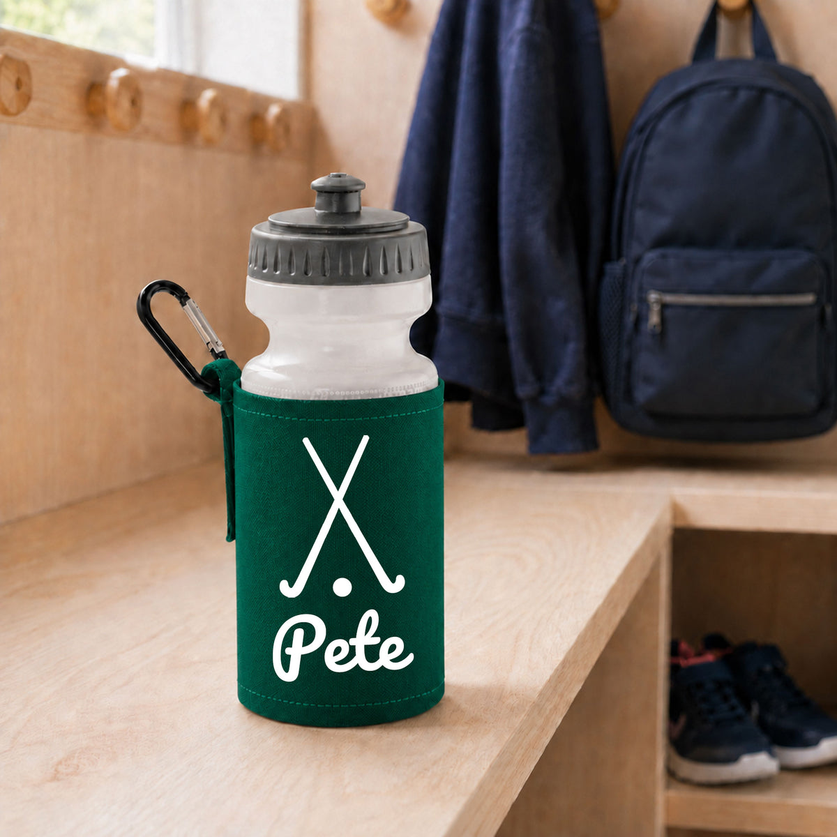 Bottle Green Water Bottle & Holder