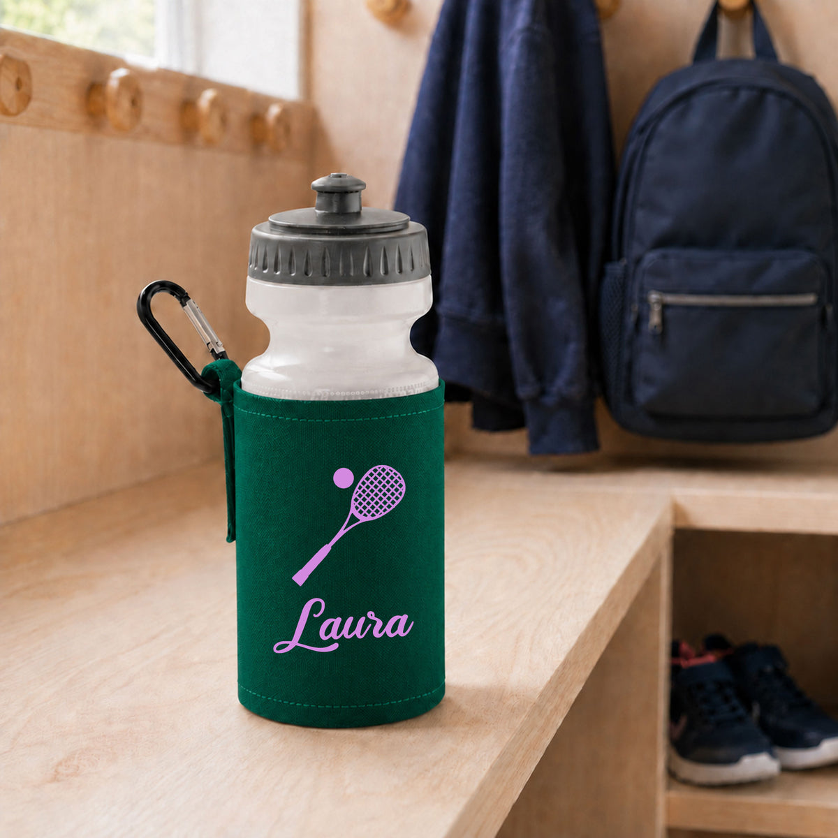 Bottle Green Water Bottle & Holder
