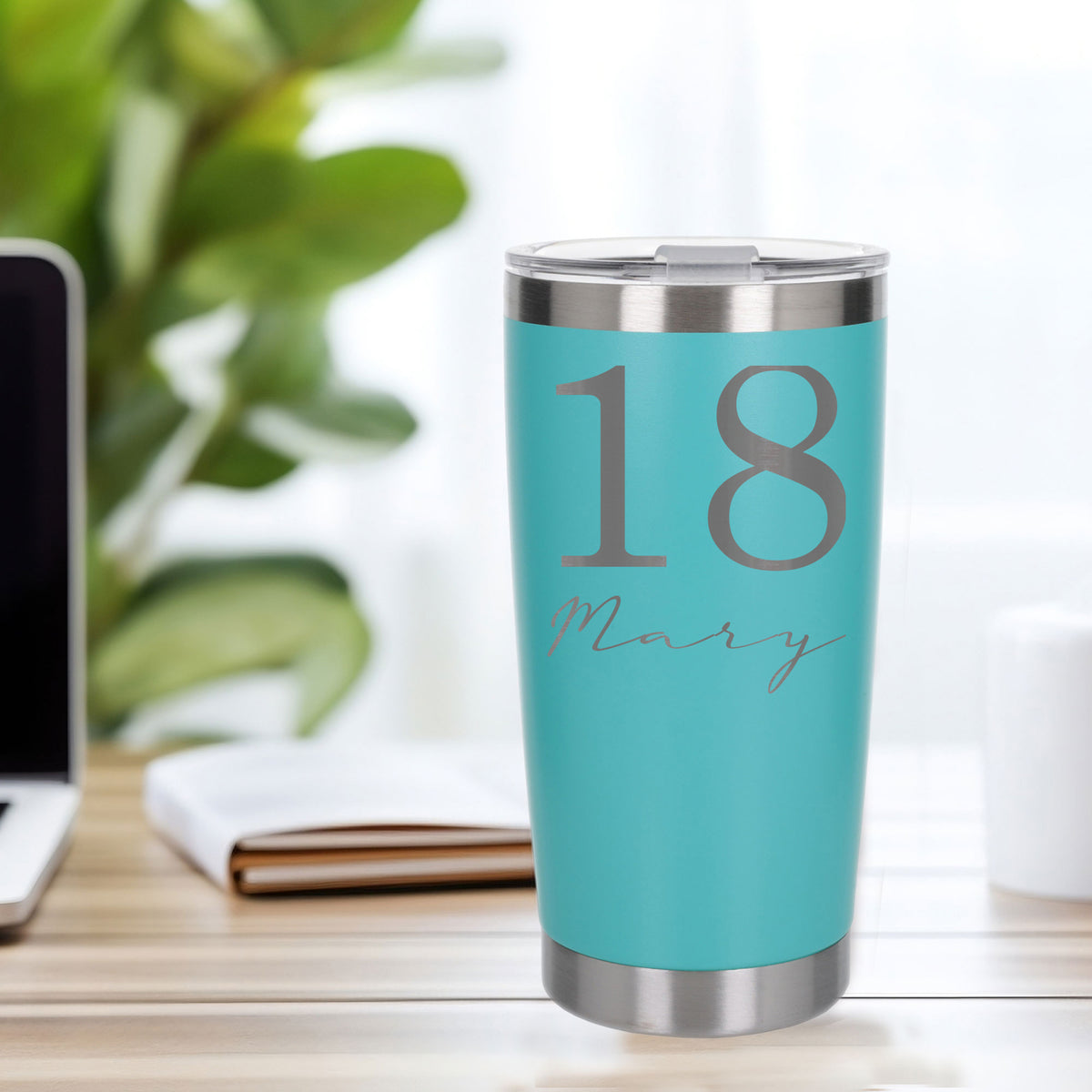 Turquoise Thermal Metal Coffee Cup