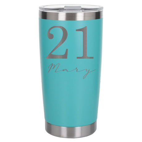 Turquoise Thermal Metal Coffee Cup