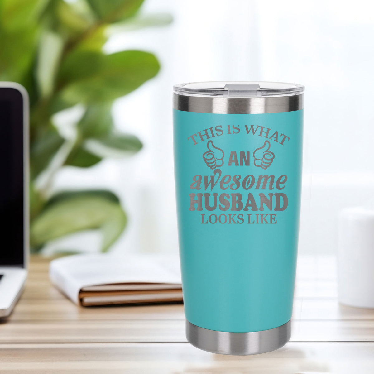 Turquoise Thermal Metal Coffee Cup