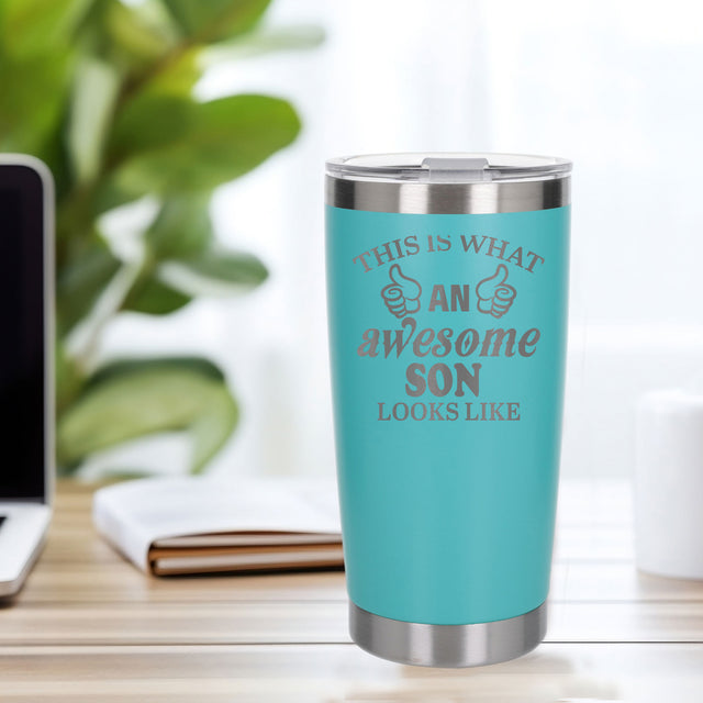 Turquoise Thermal Metal Coffee Cup