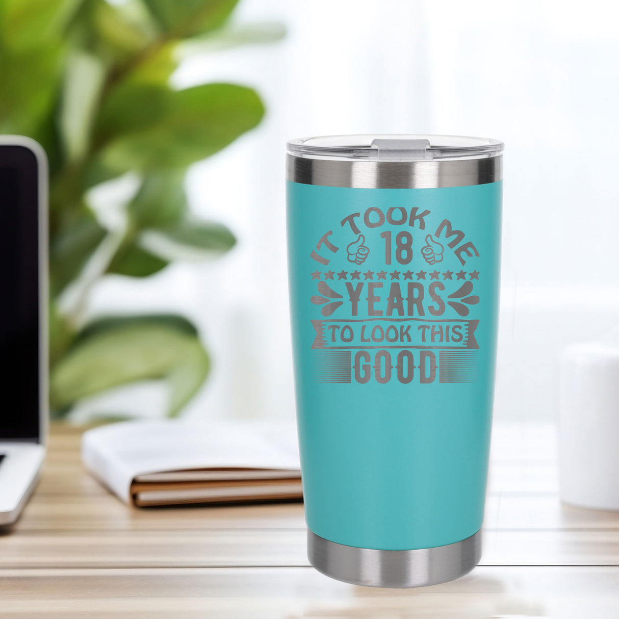 Turquoise Thermal Metal Coffee Cup