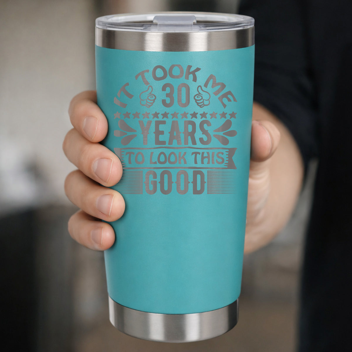 Turquoise Thermal Metal Coffee Cup