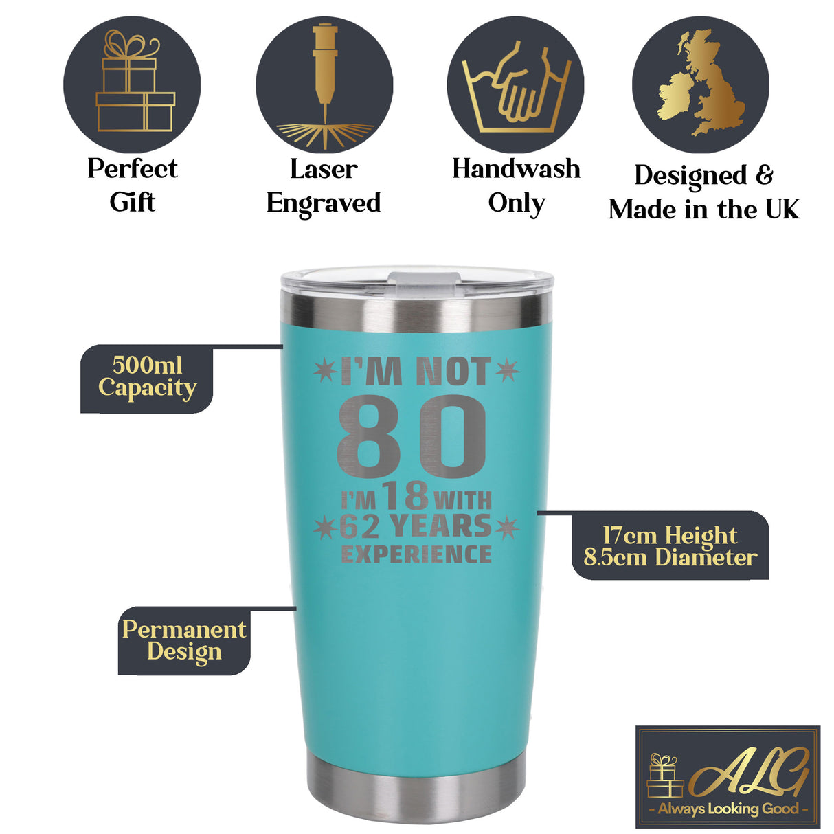 Turquoise Thermal Metal Coffee Cup