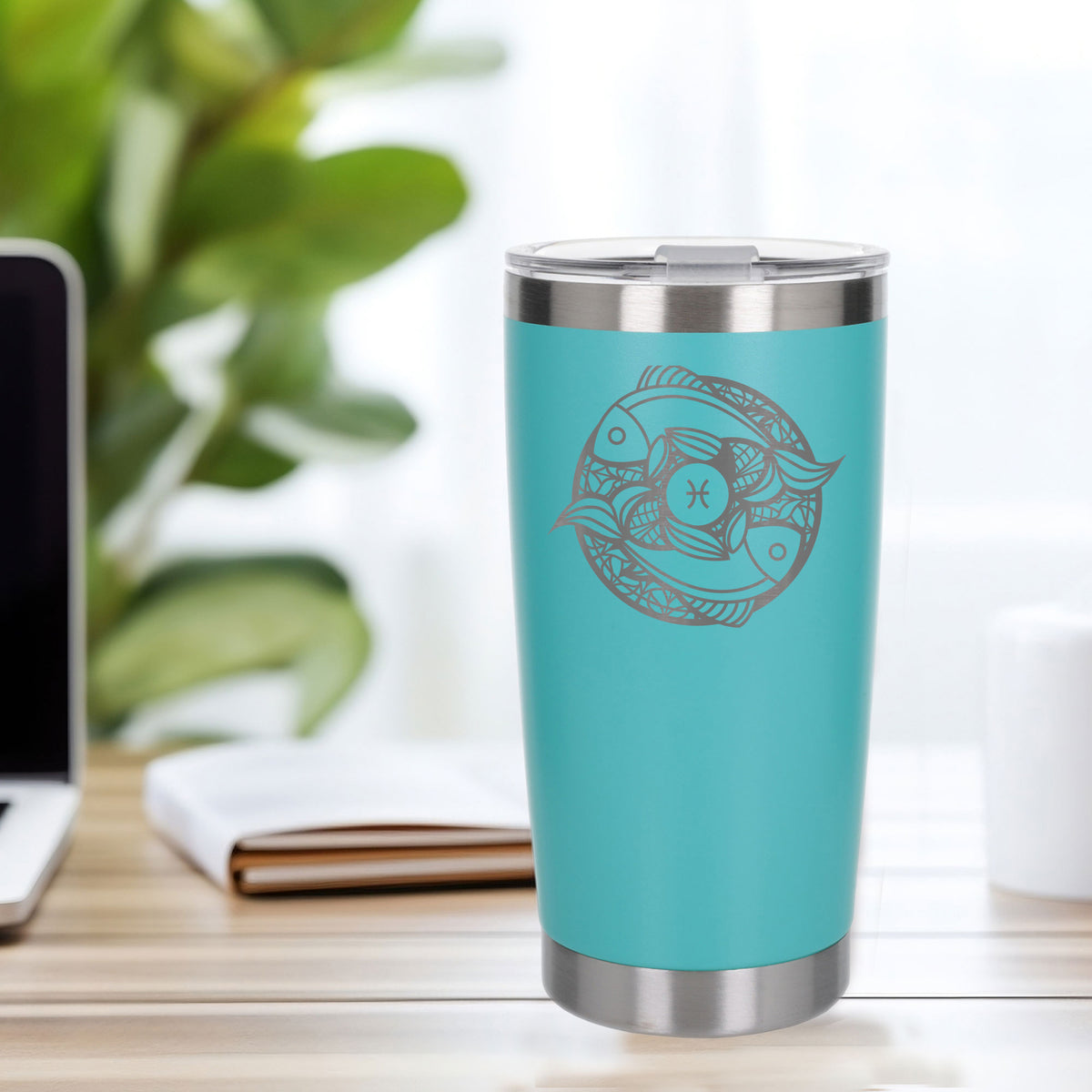 Turquoise Thermal Metal Coffee Cup