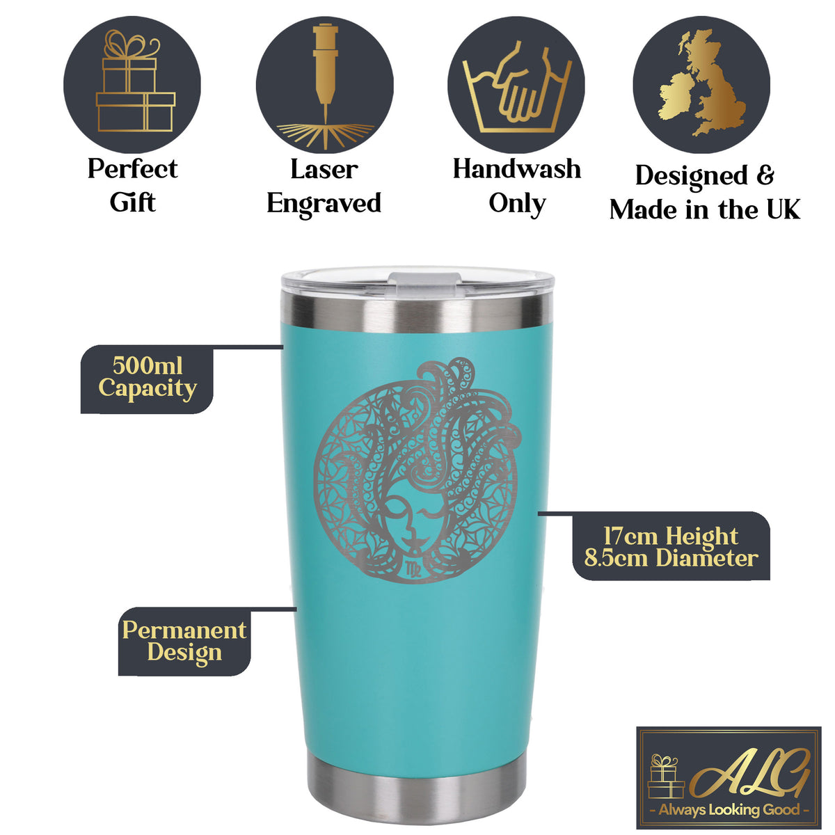 Turquoise Thermal Metal Coffee Cup