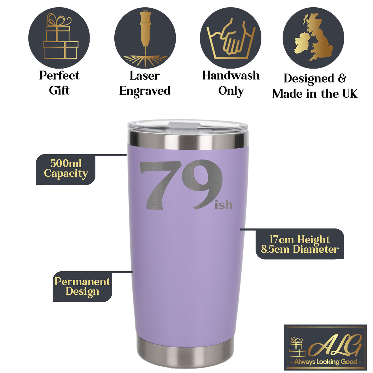 Lavender Thermal Metal Coffee Cup