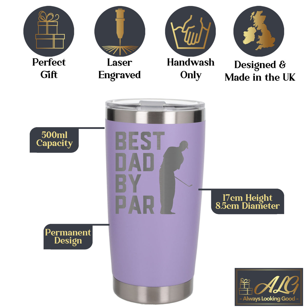 Lavender Thermal Metal Coffee Cup