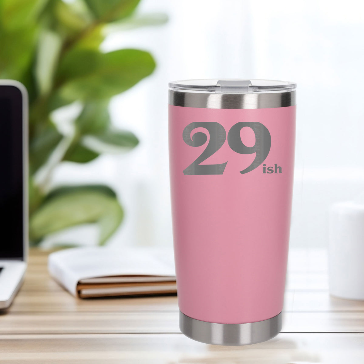 Light Pink Thermal Metal Coffee Cup