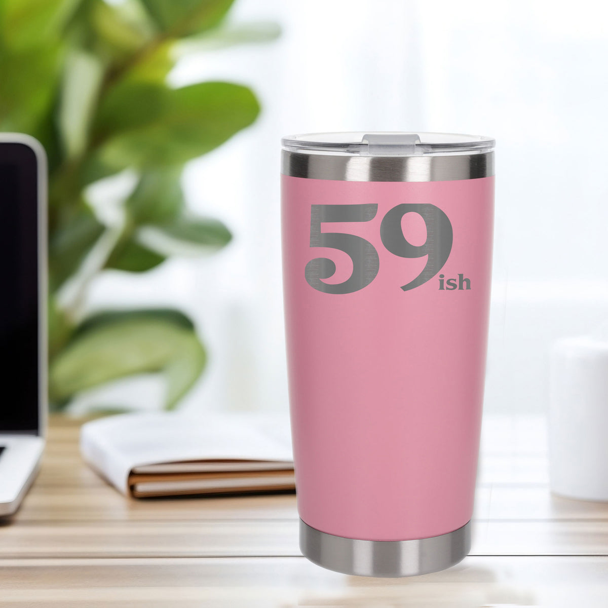 Light Pink Thermal Metal Coffee Cup