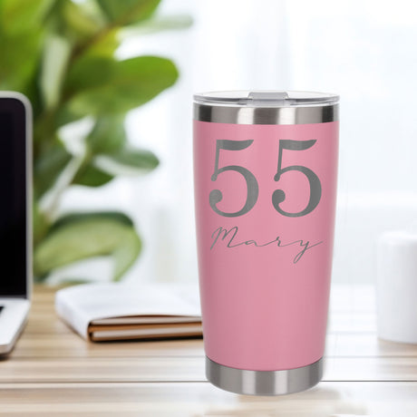 Light Pink Thermal Metal Coffee Cup