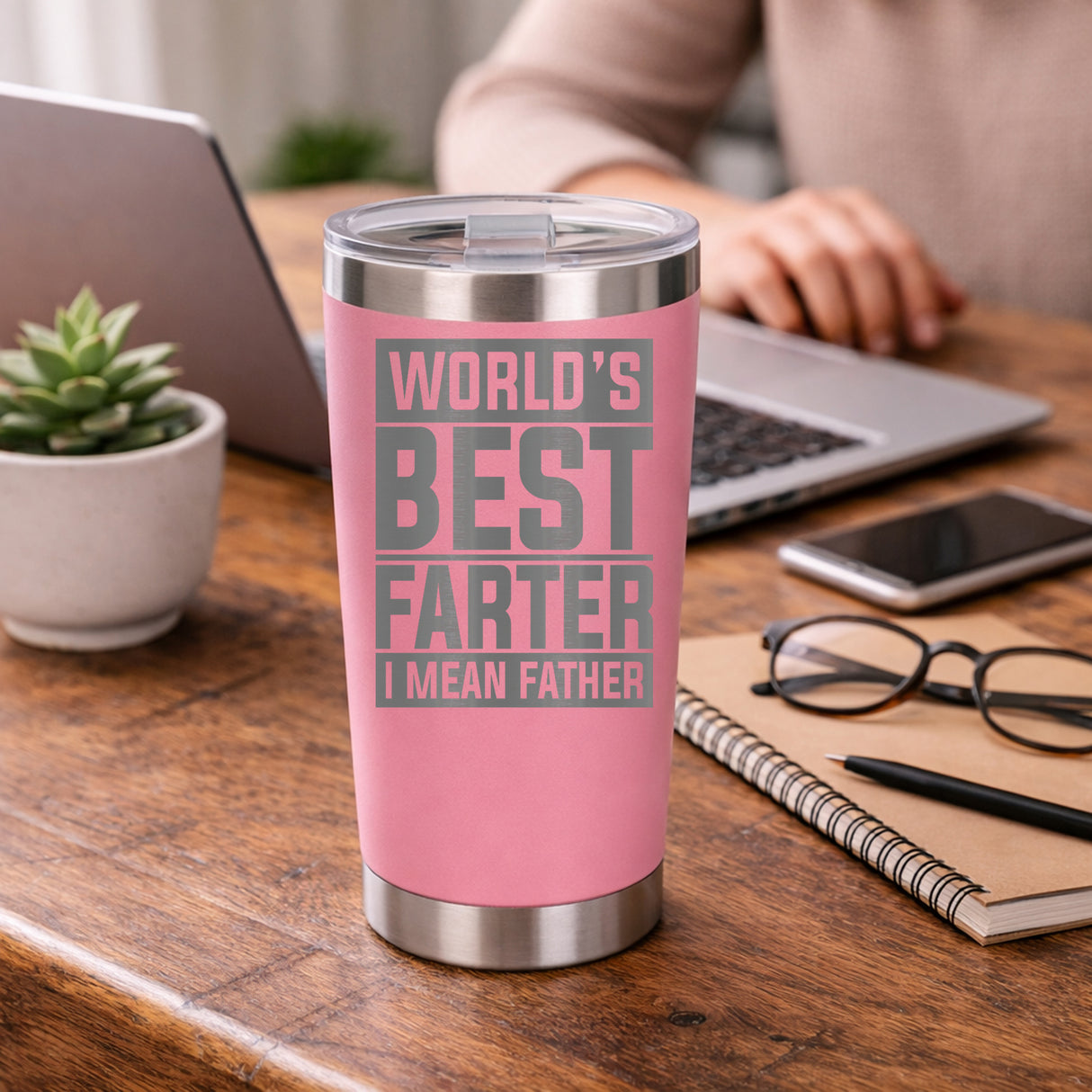 Light Pink Thermal Metal Coffee Cup
