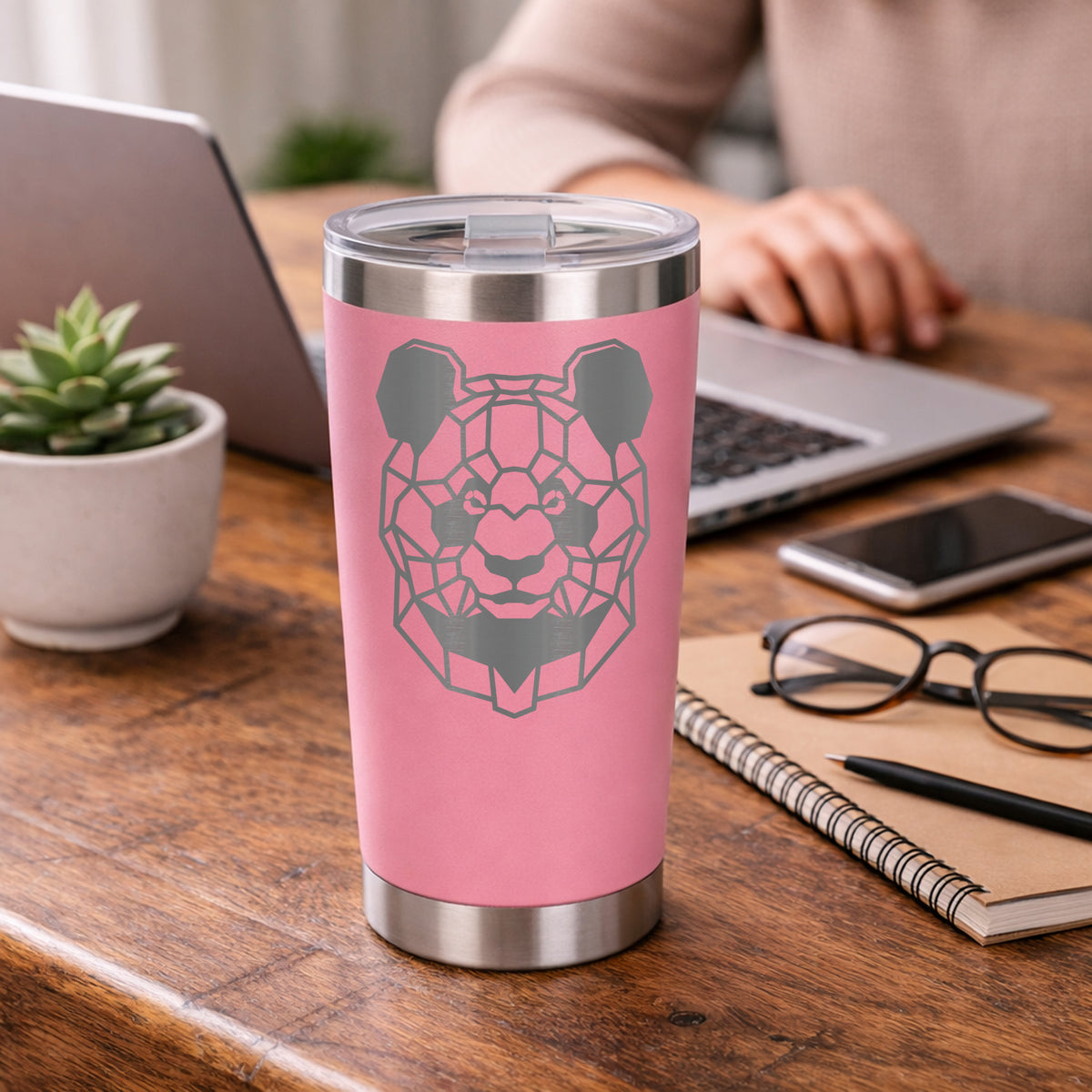 Light Pink Thermal Metal Coffee Cup