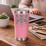 Light Pink Thermal Metal Coffee Cup