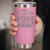 Light Pink Thermal Metal Coffee Cup