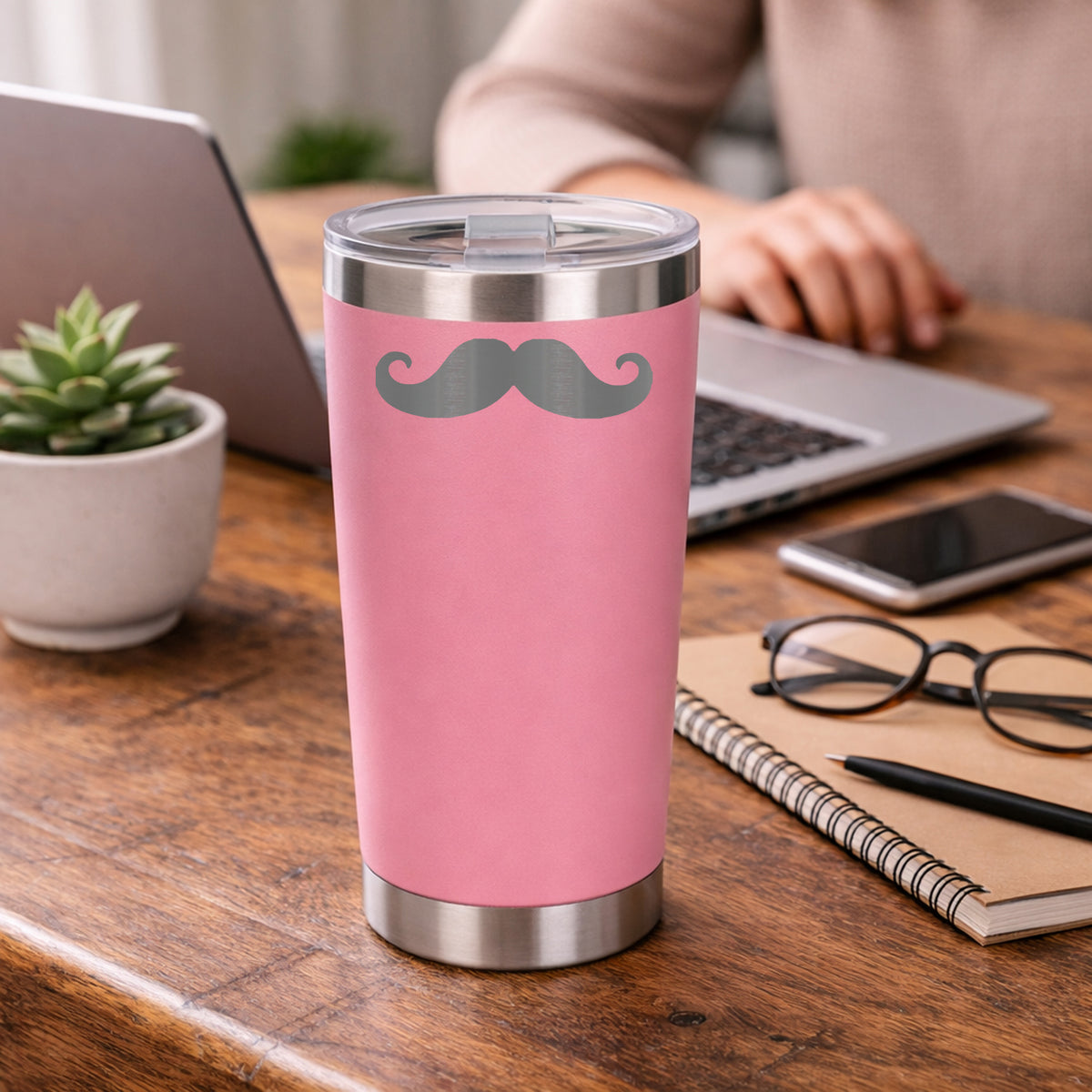 Light Pink Thermal Metal Coffee Cup