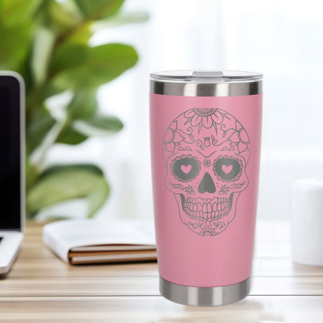 Light Pink Thermal Metal Coffee Cup