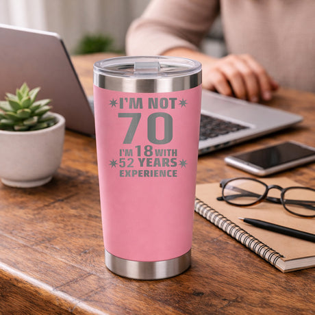 Light Pink Thermal Metal Coffee Cup