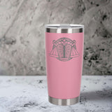Light Pink Thermal Metal Coffee Cup