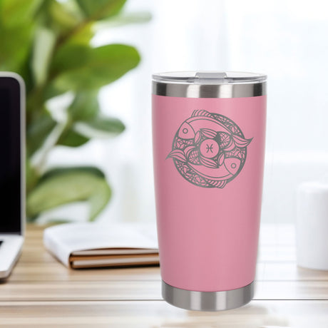 Light Pink Thermal Metal Coffee Cup