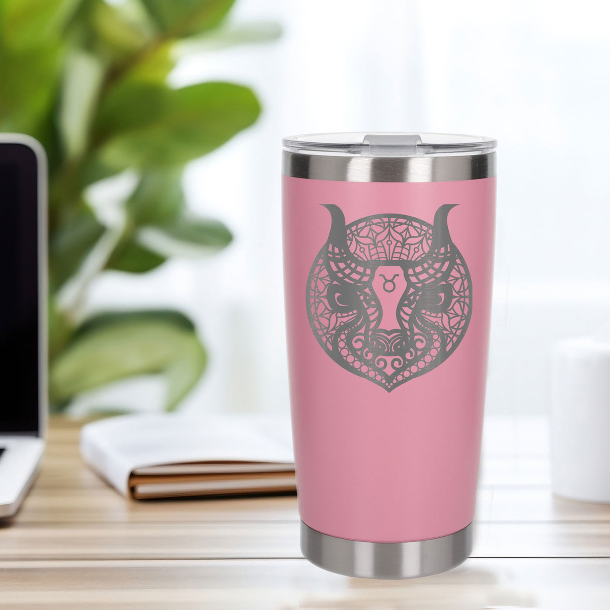 Light Pink Thermal Metal Coffee Cup