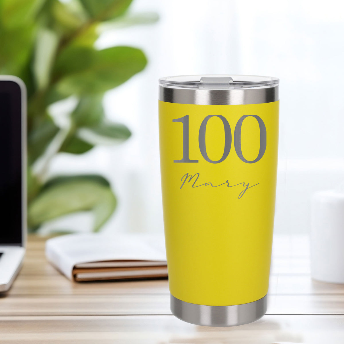 Yellow Thermal Metal Coffee Cup