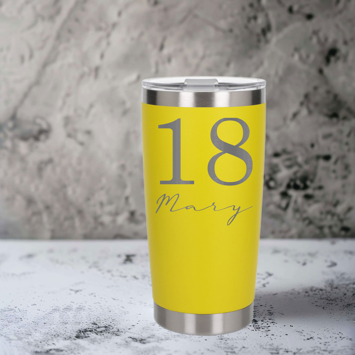 Yellow Thermal Metal Coffee Cup