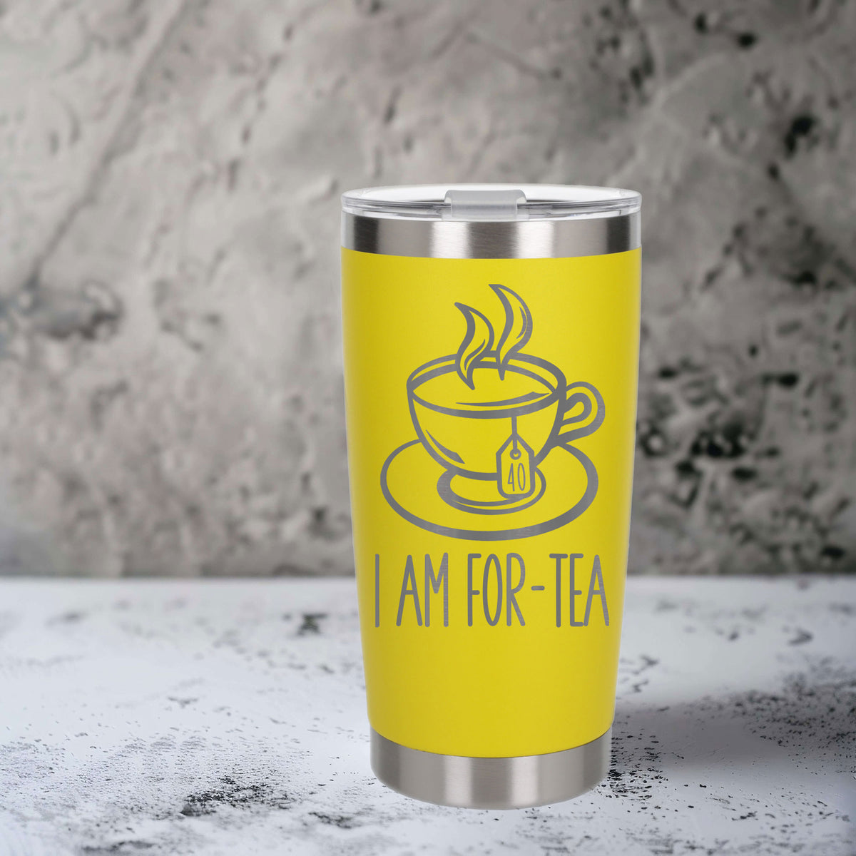 Yellow Thermal Metal Coffee Cup